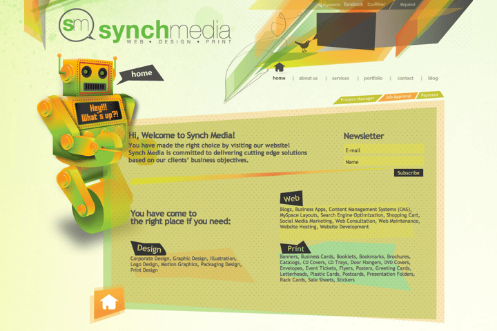 Synch Media website preview
